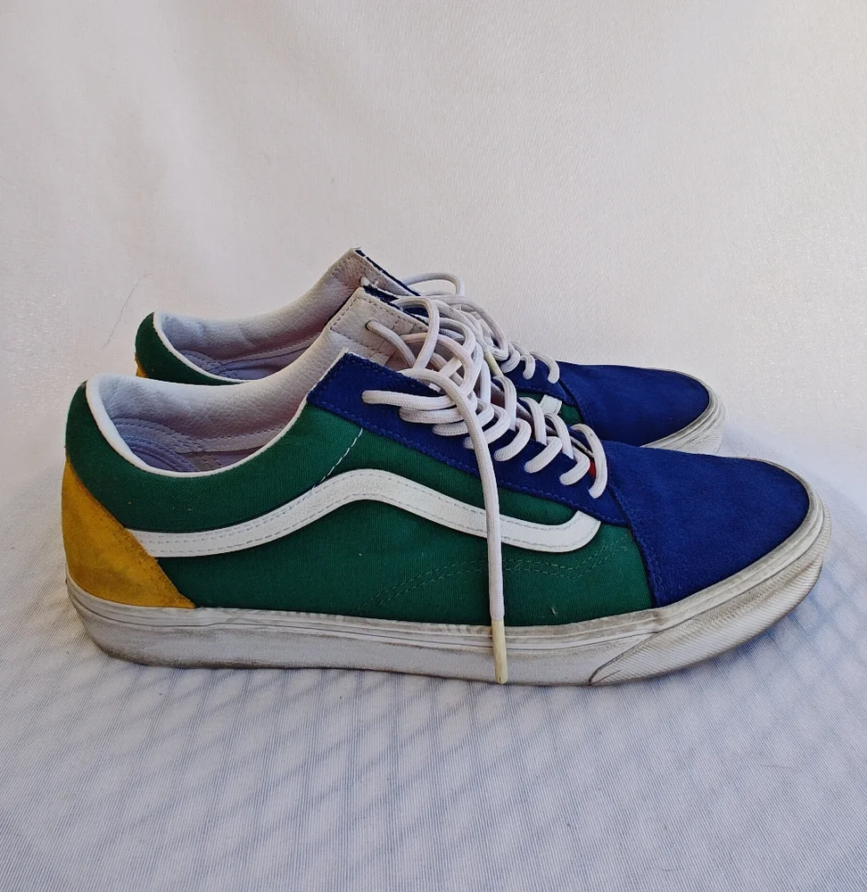 Vans Yacht Club Old Skool Colorblock Shoes Sneakers‎ 11.5 Red Green Blue Yellow